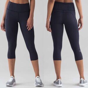 Lululemon Fast & Free Crop 19" Midnight Navy